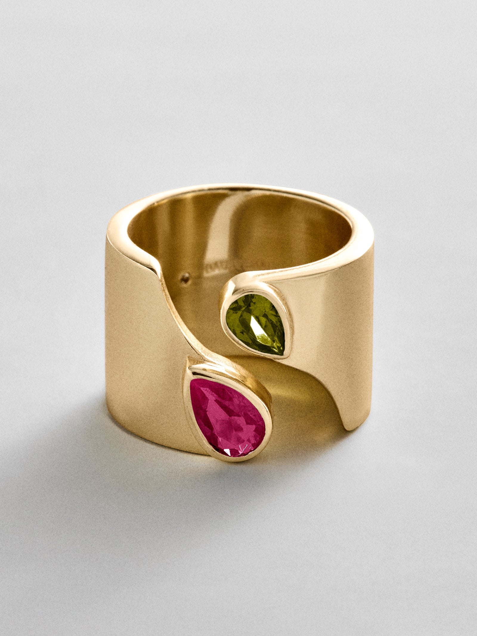 Open Band Custom Birthstone Ring  - Gold