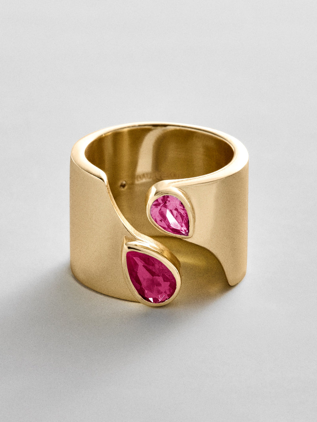 Open Band Custom Birthstone Ring  - Gold