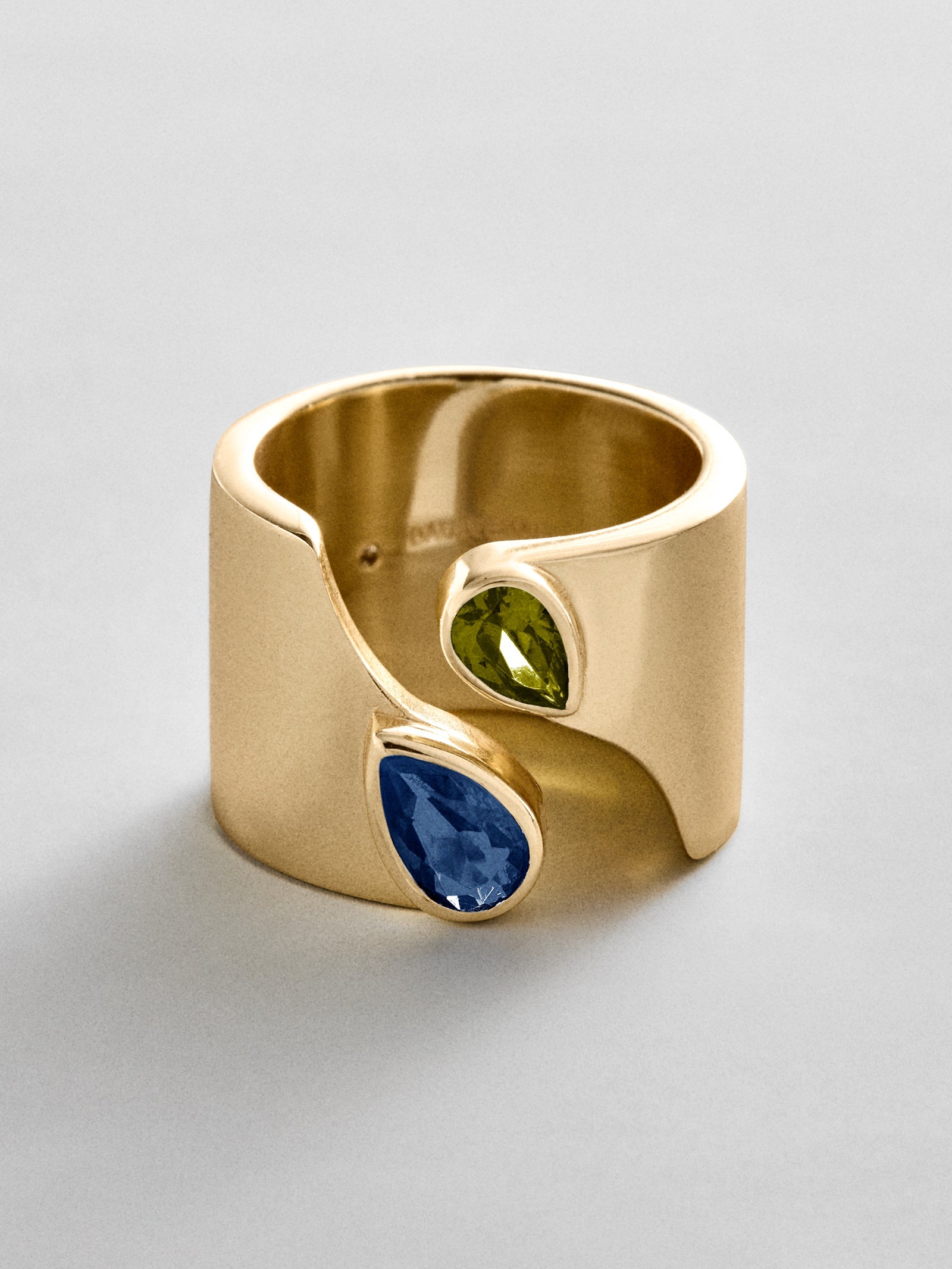 Open Band Custom Birthstone Ring  - Gold