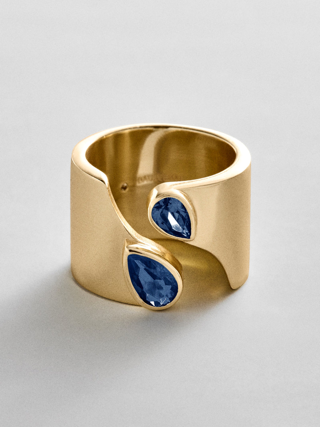 Open Band Custom Birthstone Ring  - Gold