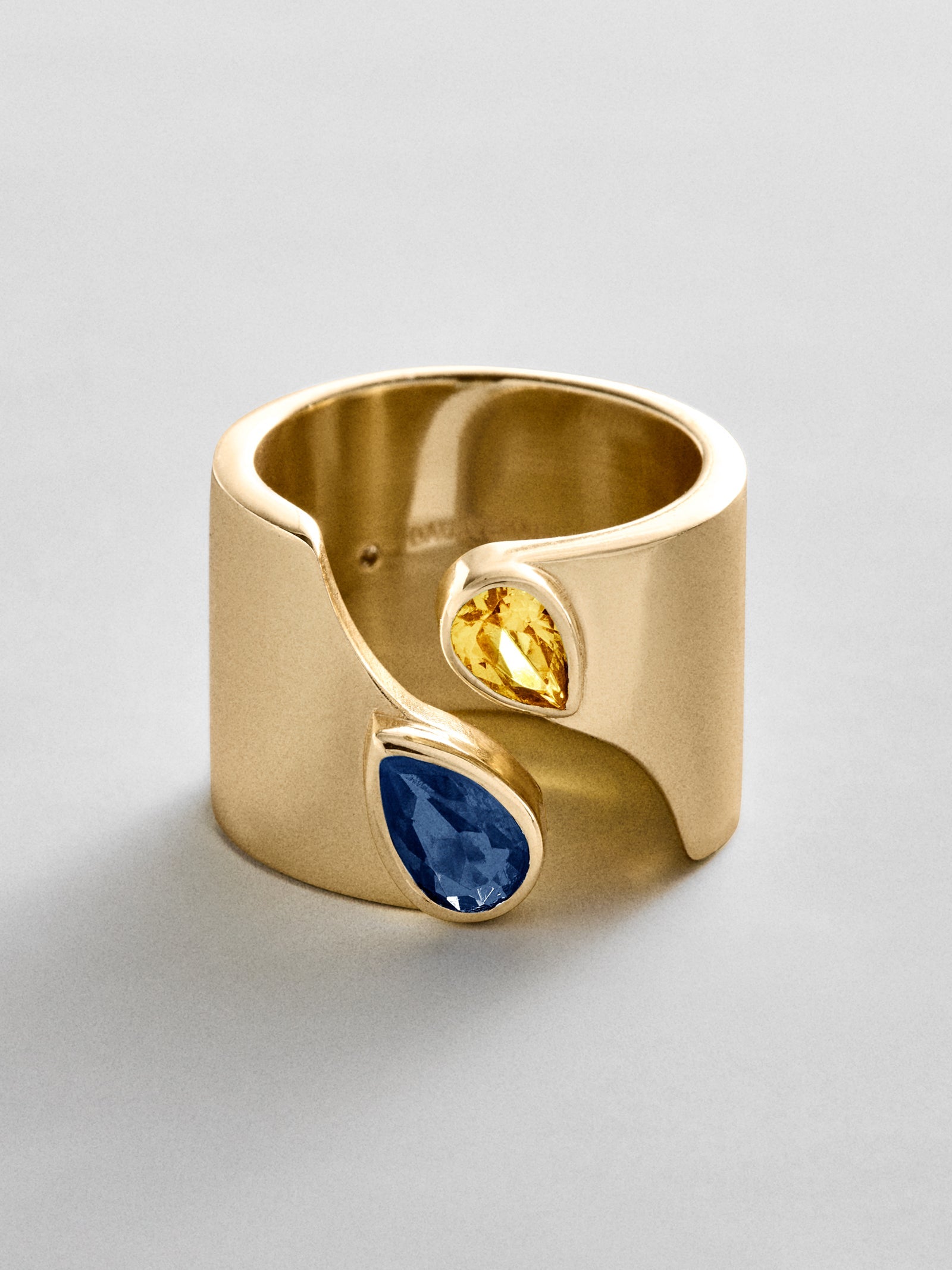 Open Band Custom Birthstone Ring  - Gold