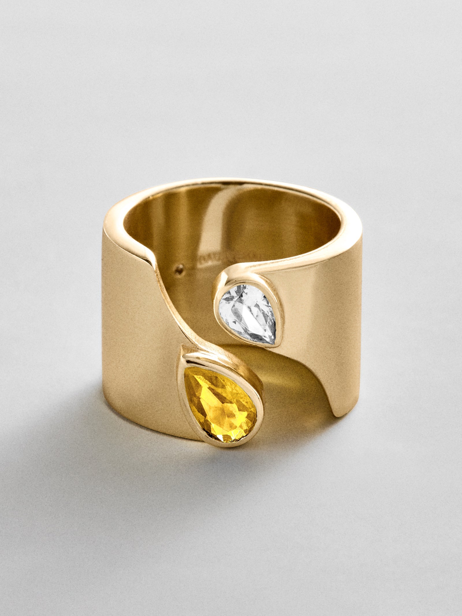 Open Band Custom Birthstone Ring  - Gold