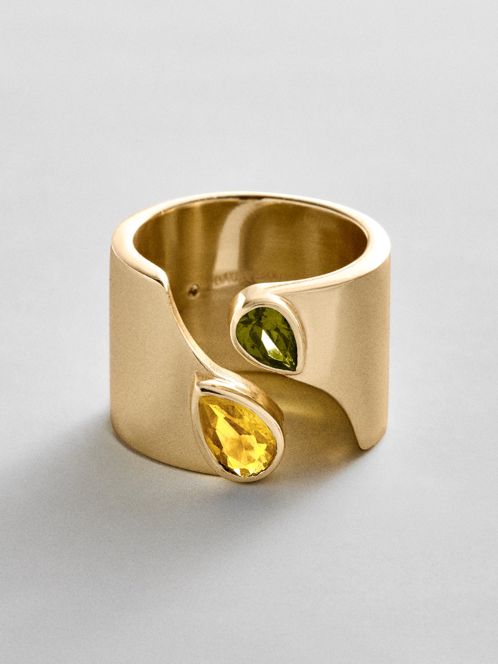 Open Band Custom Birthstone Ring  - Gold