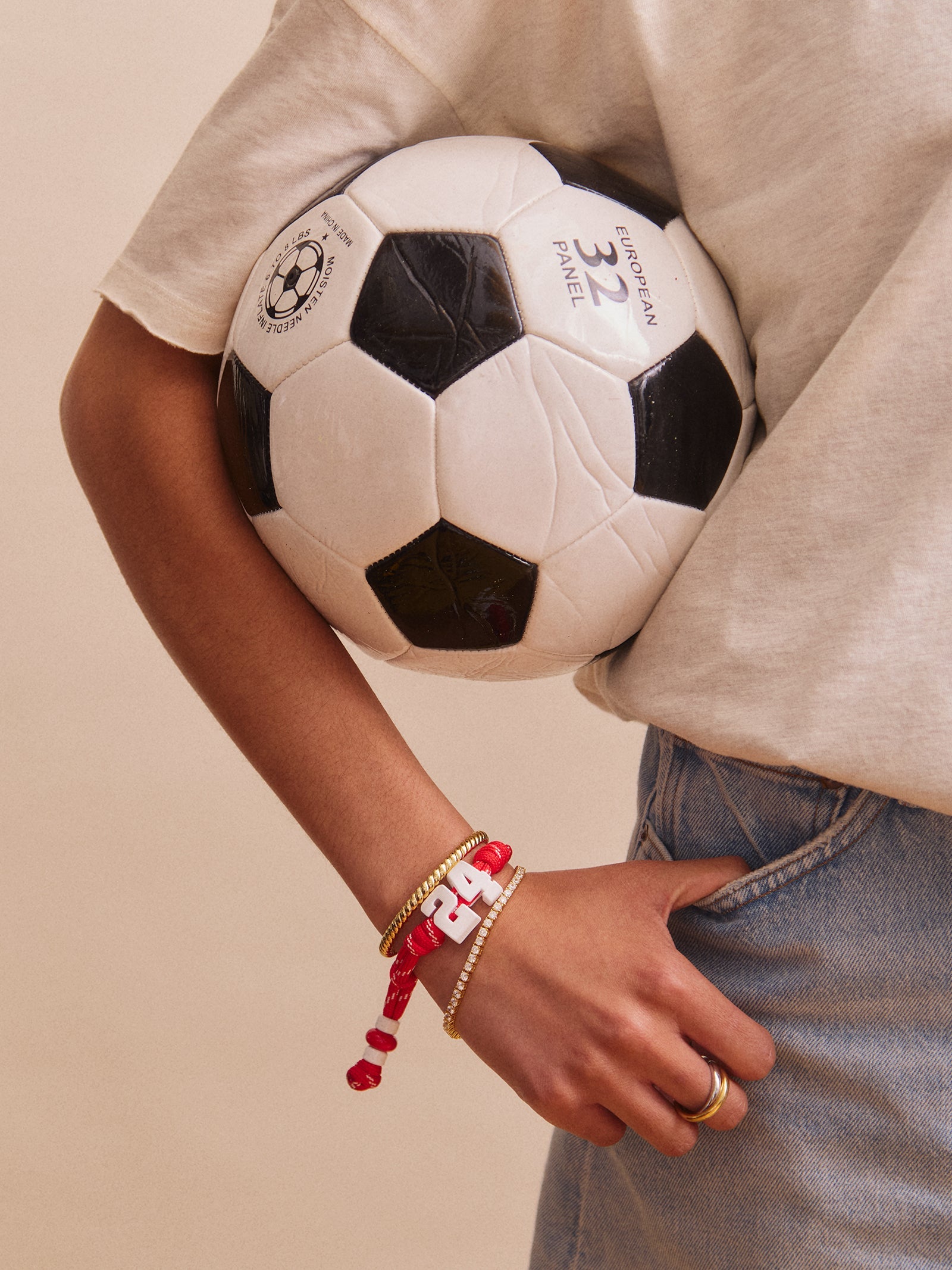 Team Knotty Varsity Custom Bracelet - England Double Digit