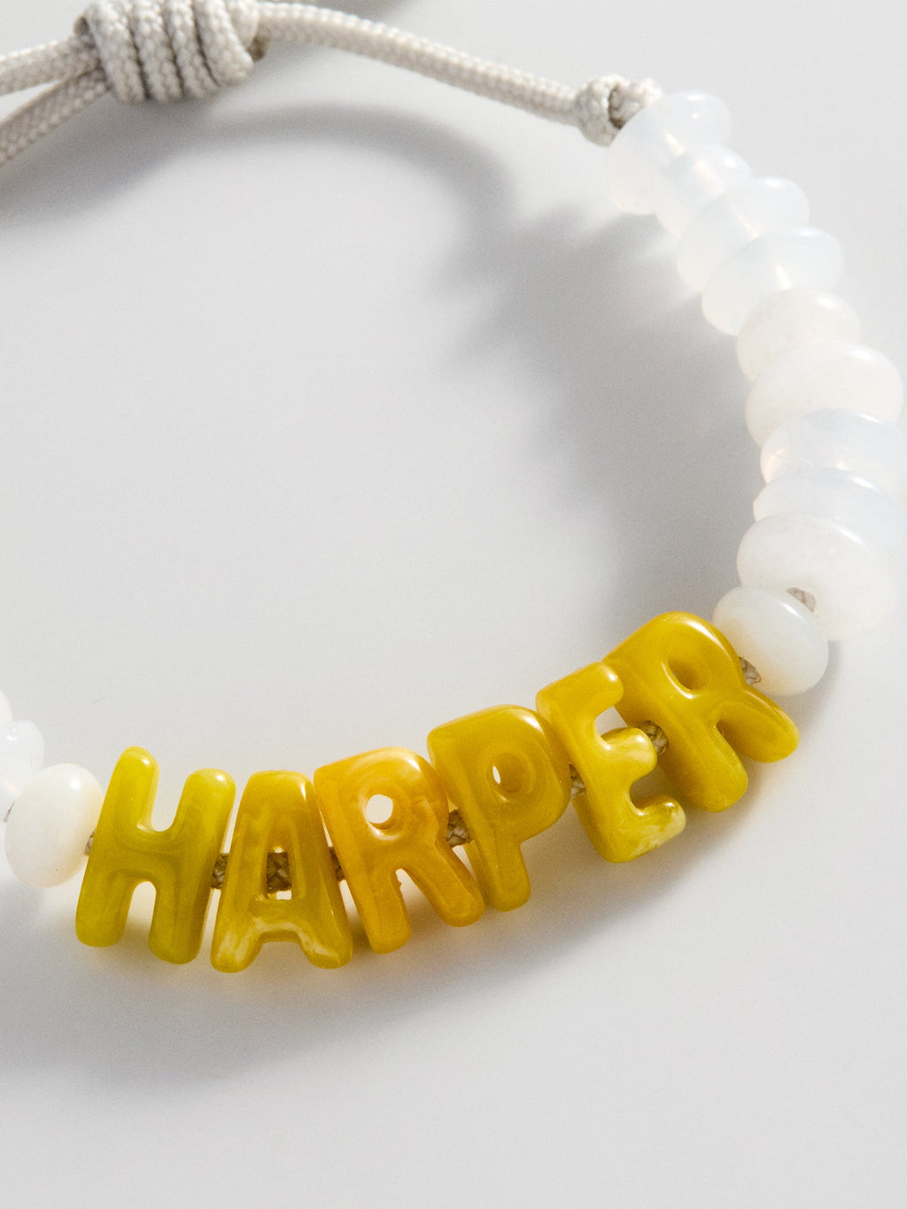 Wear Everywhere Waterproof Custom Bracelet - White Quartz/Yellow