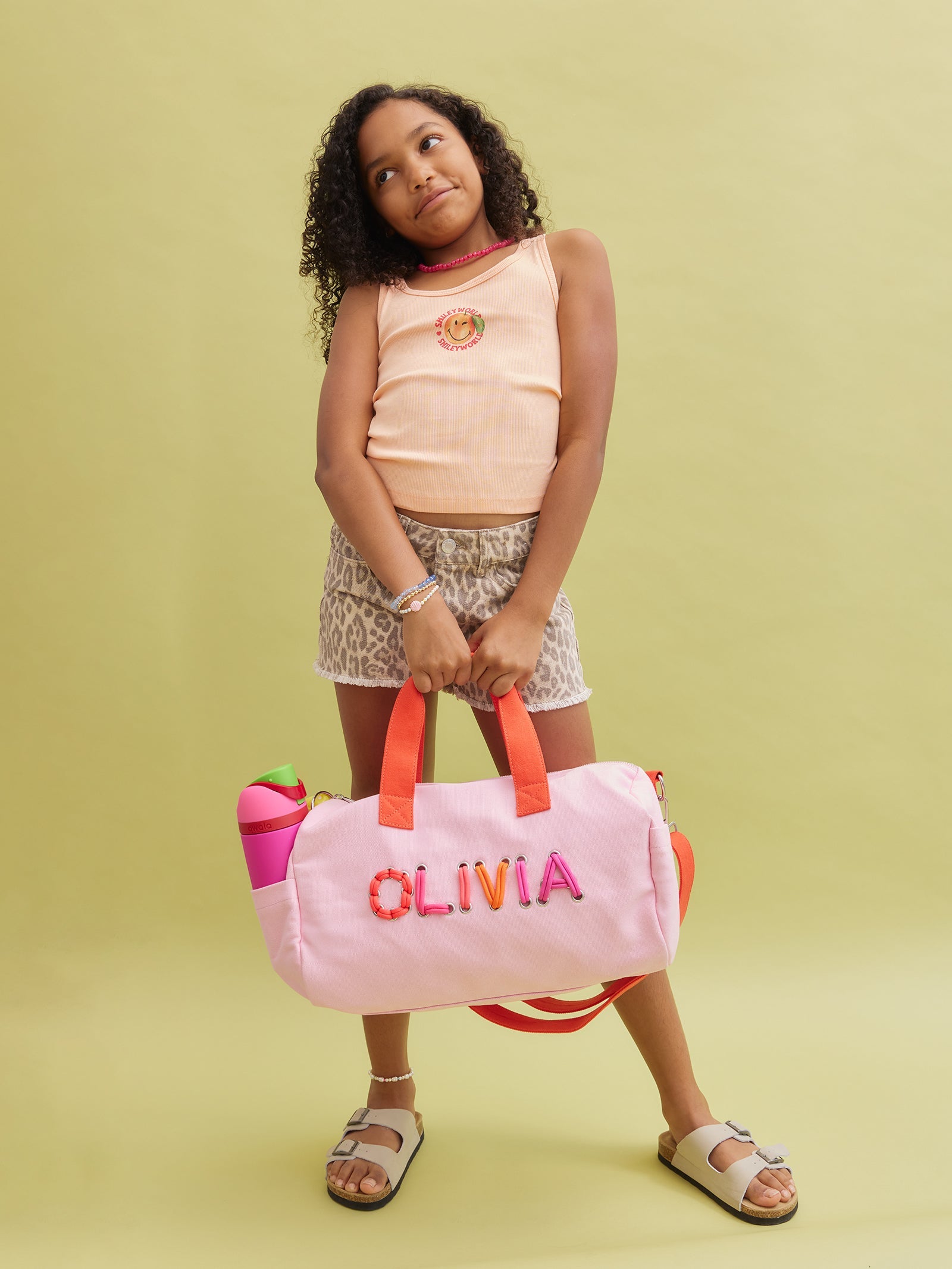 Thready to Go Kids' Custom Duffle - Pink/Red Multi