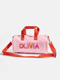 Thready to Go Kids' Custom Duffle - Pink/Red Multi