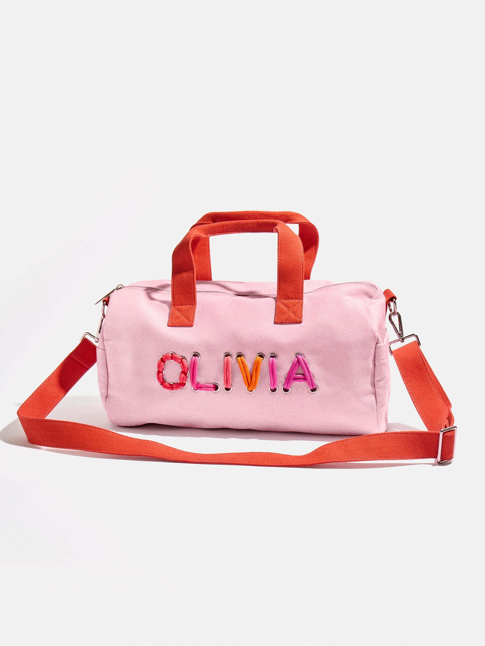 Thready to Go Kids' Custom Duffle - Pink/Red Multi