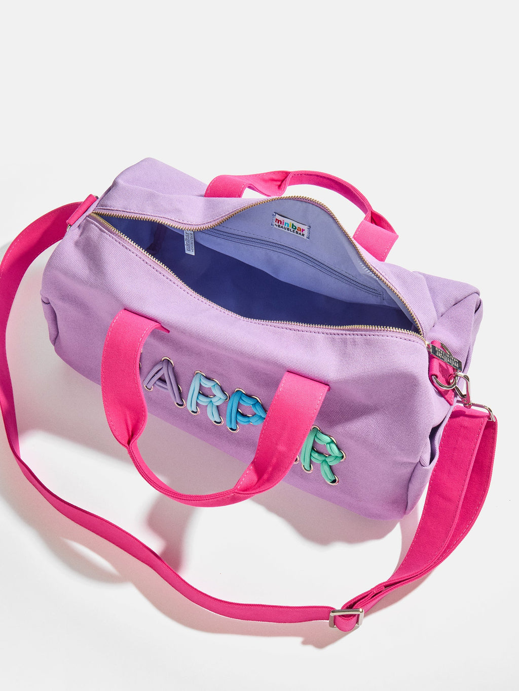 Thready to Go Kids' Custom Duffle - Lilac/Blue Multi