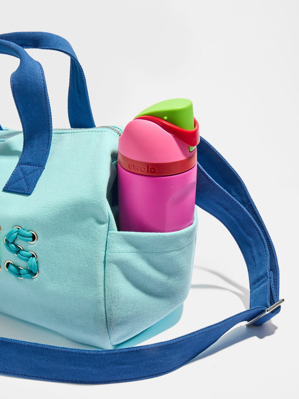 Thready to Go Kids' Custom Duffle - Light Blue/Blue Multi