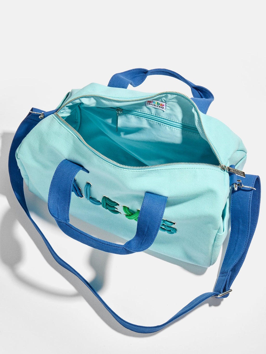 Thready to Go Kids' Custom Duffle - Light Blue/Blue Multi