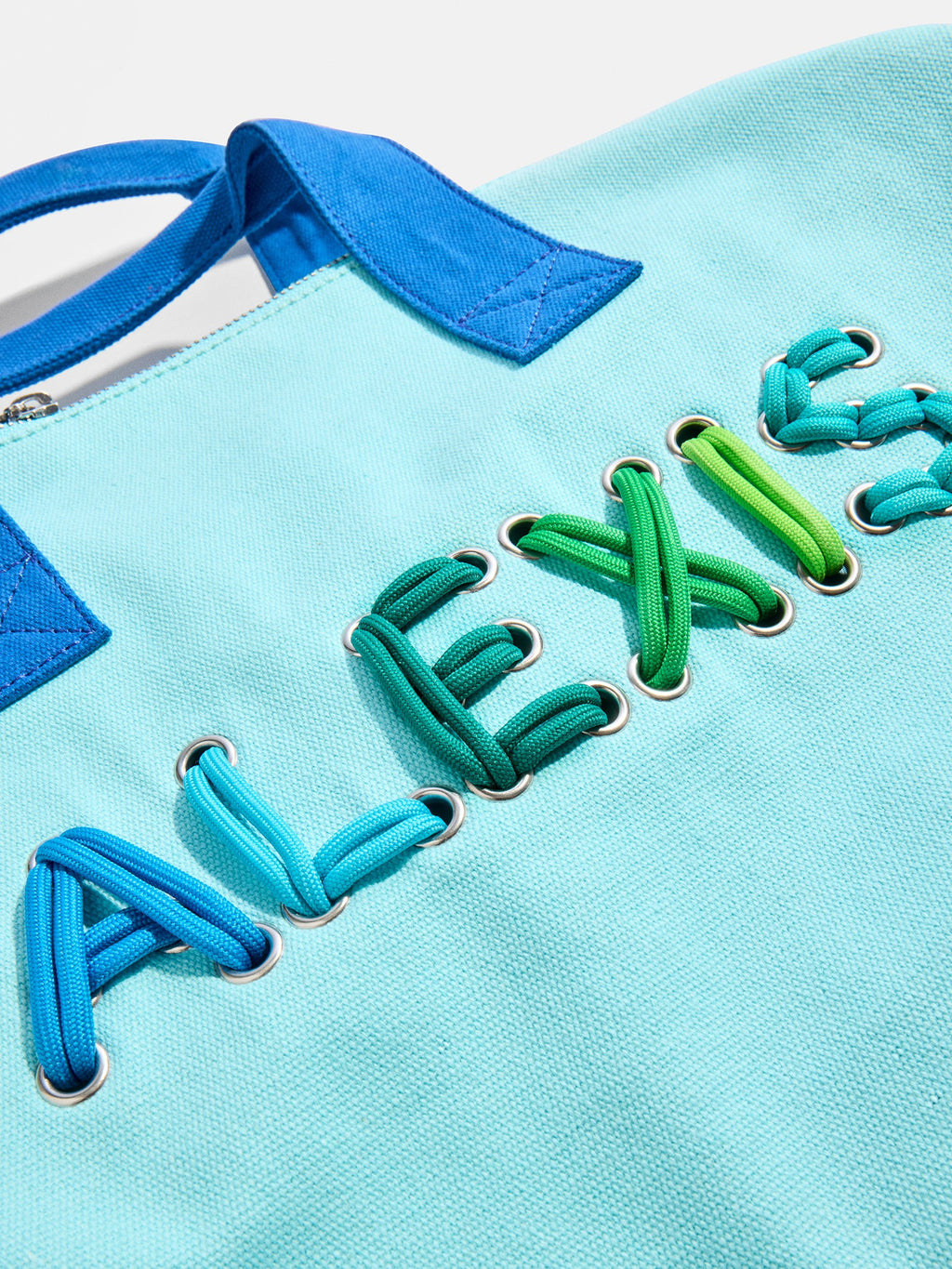 Thready to Go Kids' Custom Duffle - Light Blue/Blue Multi