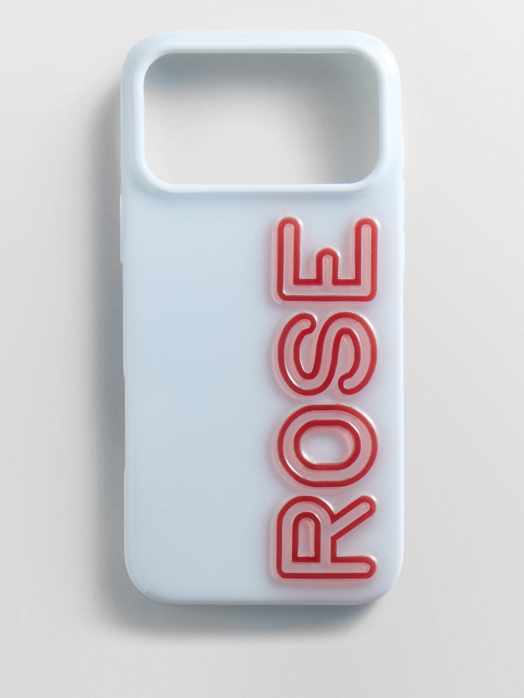 Fine Line Custom iPhone Case - Baby Blue/Red