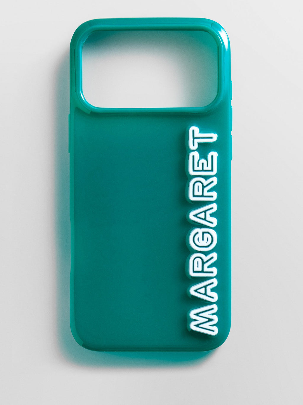 Fine Line Custom iPhone Case - Teal/White