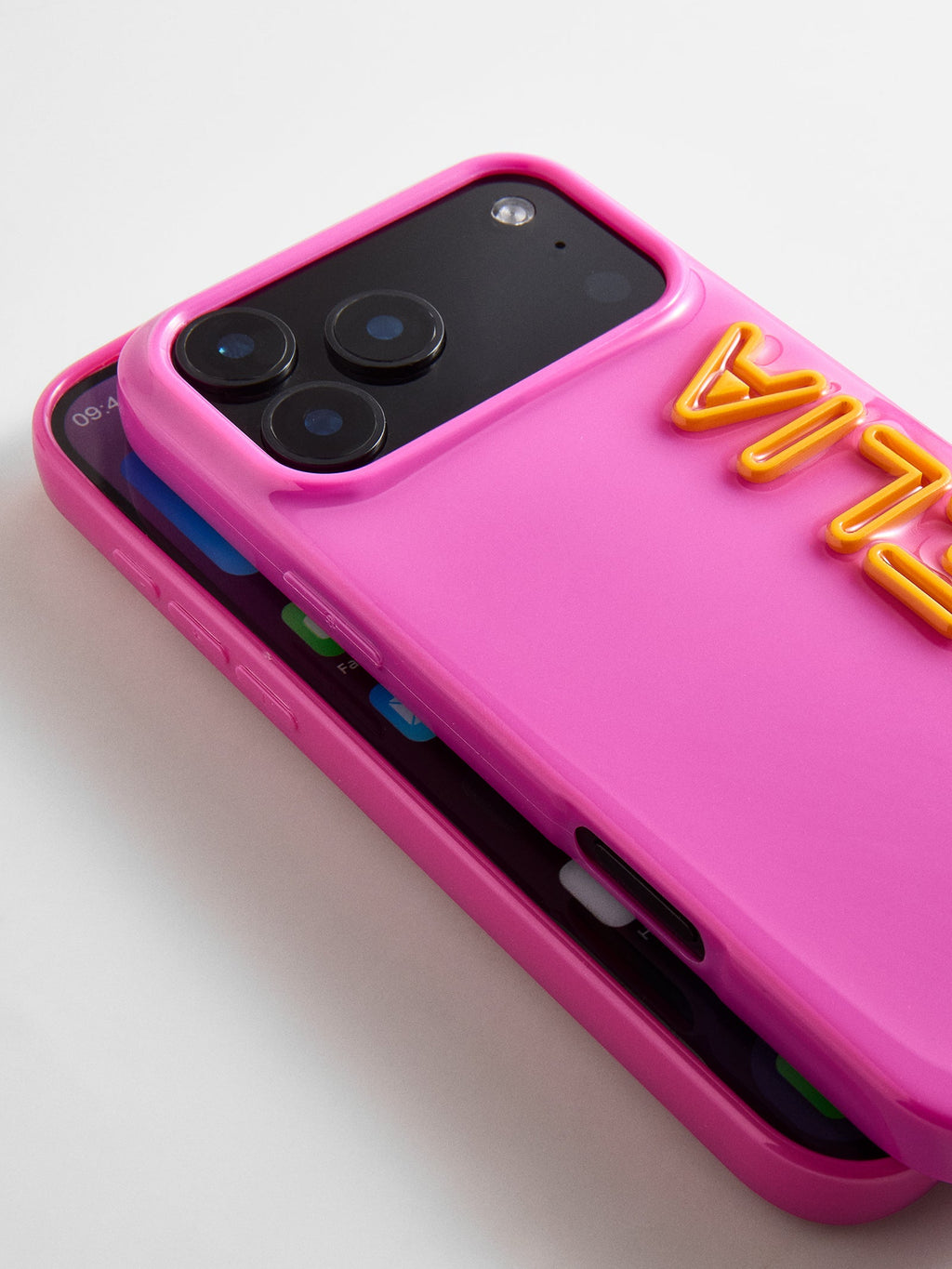 Fine Line Custom iPhone Case - Magenta/Yellow