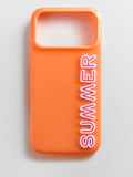 Fine Line Custom iPhone Case - Orange/Light Pink