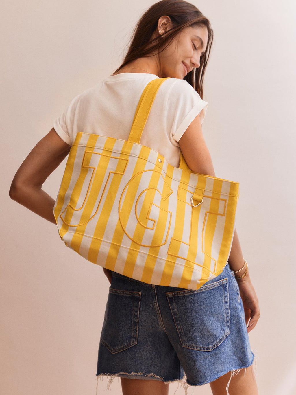 Striped Custom Alpha Tote - Custom Citrus