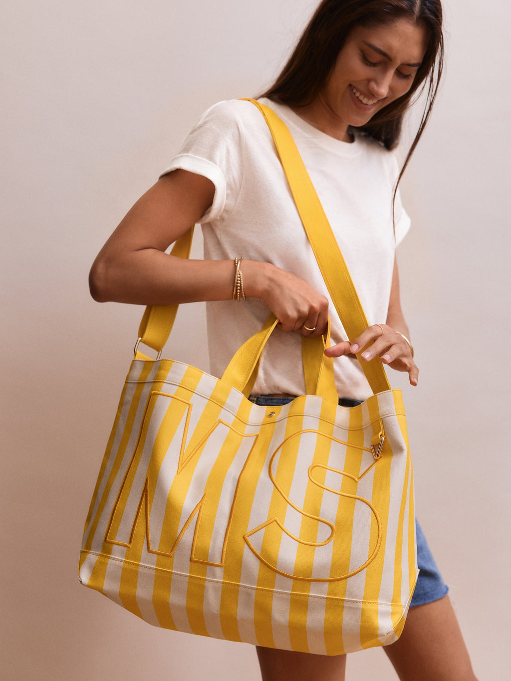 Striped Custom Alpha Tote - Custom Citrus