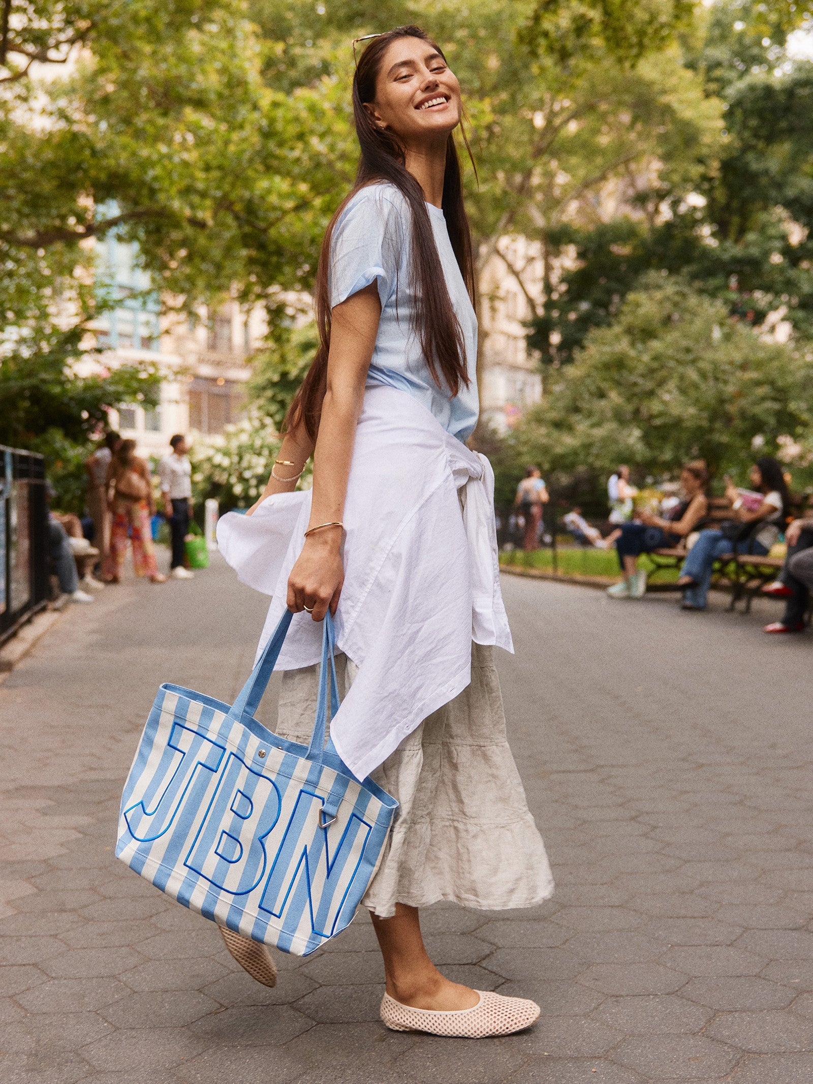 Striped Custom Alpha Tote - Custom Marina