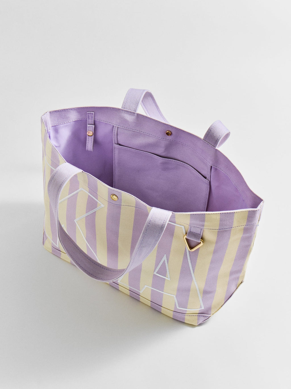 Striped Custom Alpha Tote - Custom Wisteria