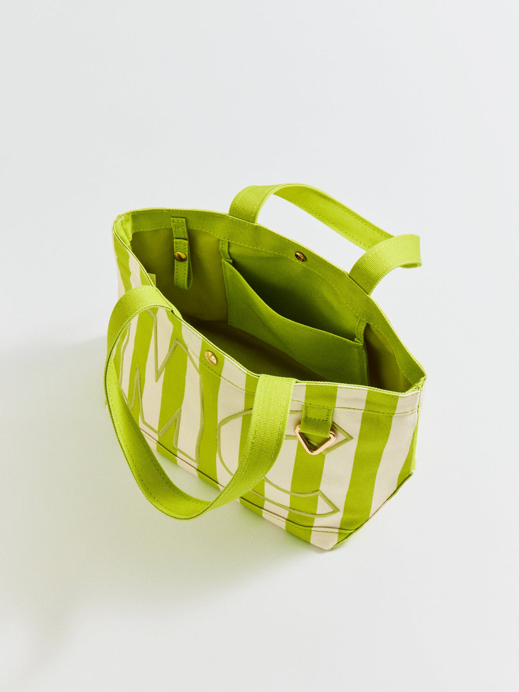 Striped Custom Alpha Tote - Custom Keylime