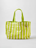 Striped Custom Alpha Tote - Custom Keylime