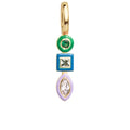 Jeweled Cluster Charm - Multi/Gold