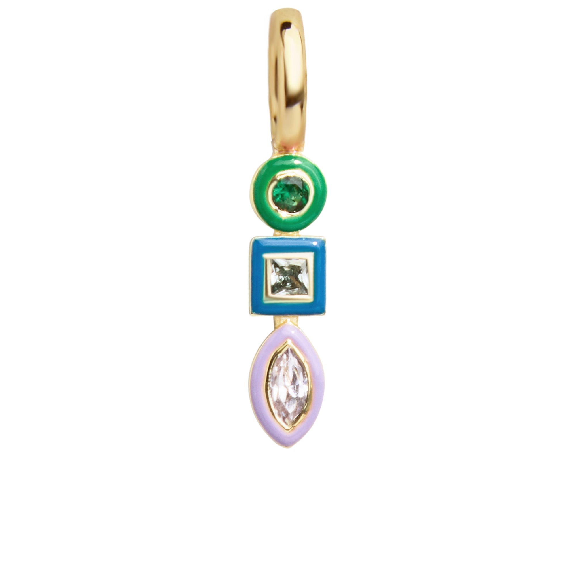 Jeweled Cluster Charm - Multi/Gold