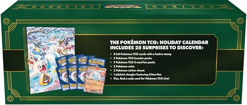 Pokémon TCG: Holiday Calendar (8 Foil Promo Cards, 5 Booster Packs & More)