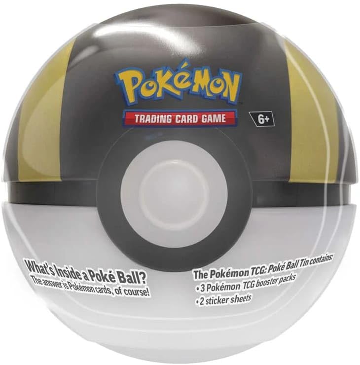 Pokémon PKM Pokeball Tin Autumn 2025 DE, 3 Booster Packs + 2 Sticker Sheets