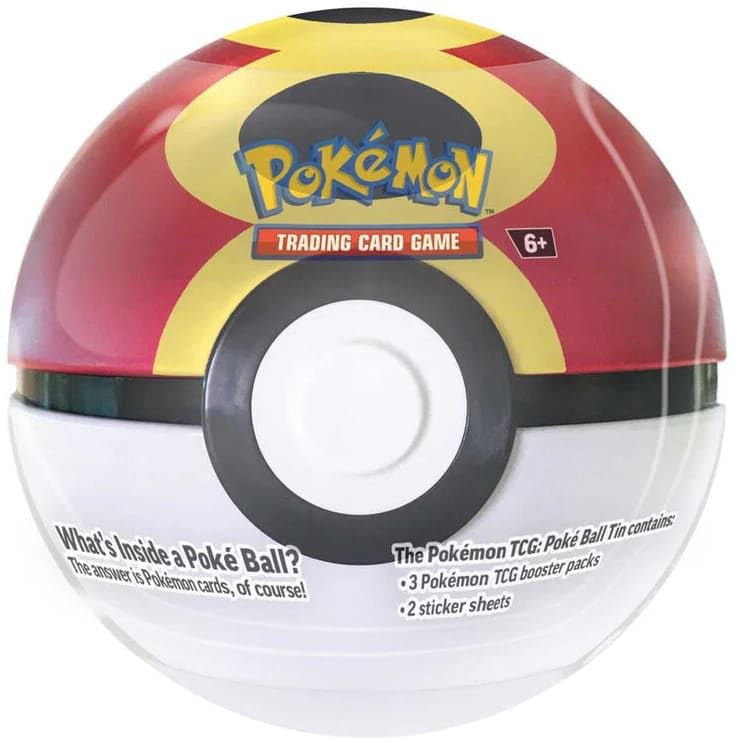 Pokémon PKM Pokeball Tin Autumn 2025 DE, 3 Booster Packs + 2 Sticker Sheets