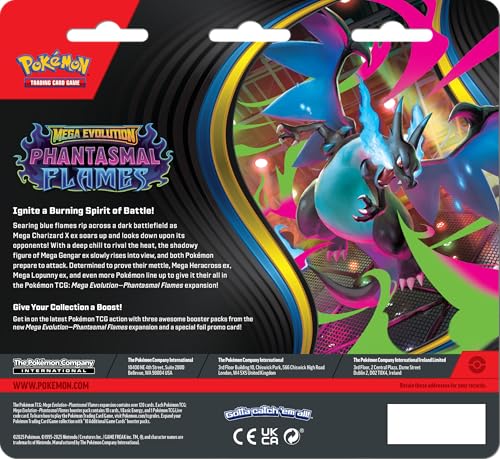 Pokémon TCG: Mega Evolution—Phantasmal Flames Triple Pack Weavile (1 Foil Promo Card & 3 Booster Packs)