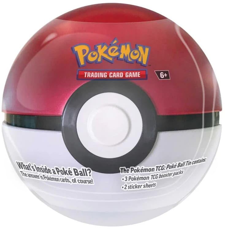 Pokémon PKM Pokeball Tin Autumn 2025 DE, 3 Booster Packs + 2 Sticker Sheets