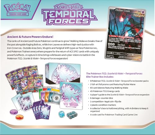 Pokemon TCG: SV5 Temporal Forces Elite Trainer Box - Walking Wake