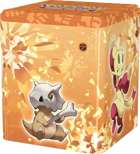 Pokémon TCG: Fighting Stacking Tin - Lycanroc (3 booster packs & coin)
