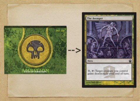 MtG Trading Card Game Theros Path of Ambition (Black) Prerelease Pack [5 Booster Packs, Seeded Pack, Promo Card & More]