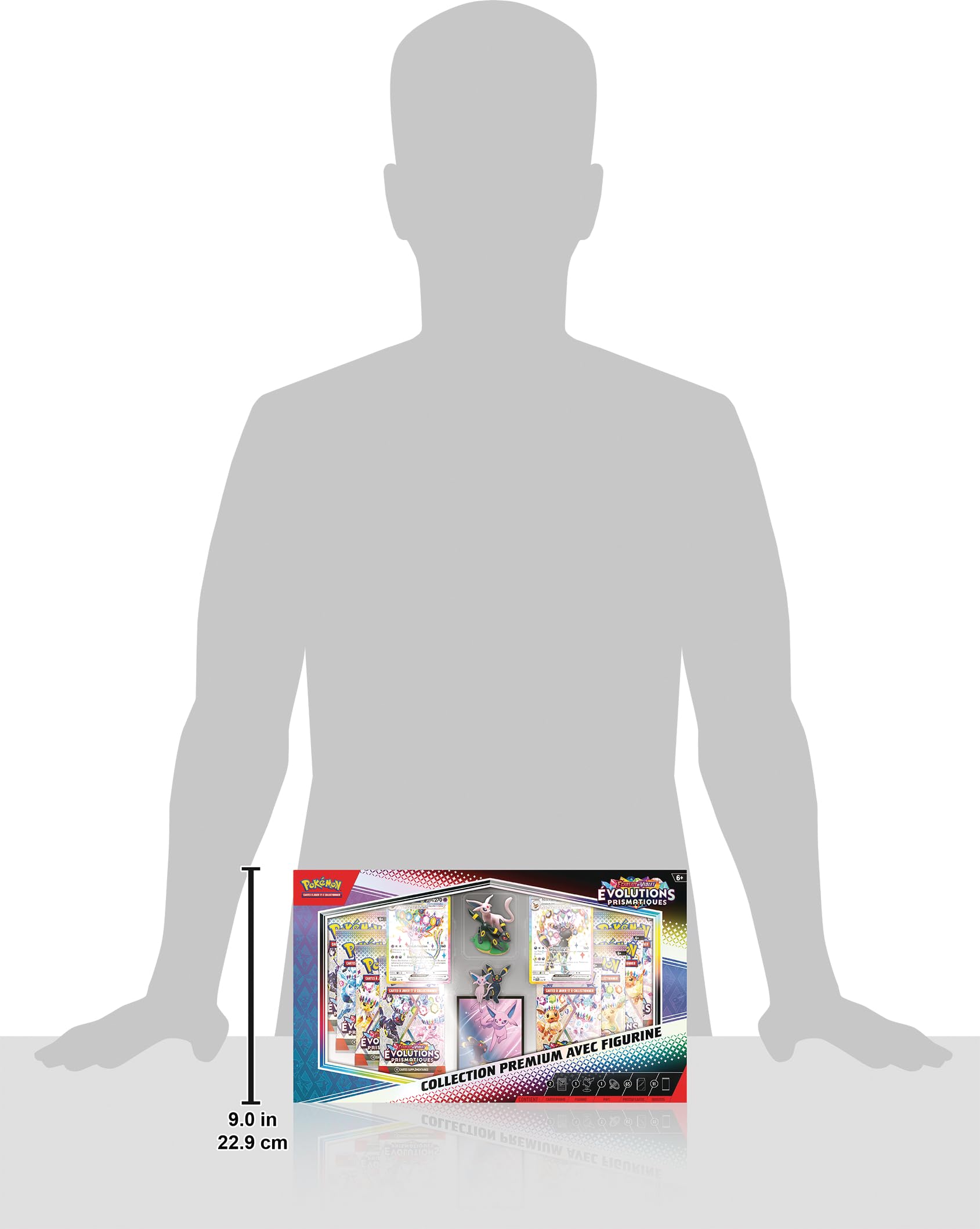 Pokémon : Premium Collection with Scarlet & Purple Figure - Prismatic Evolution of The Pokémon TCG (2 Textured Glossy Promo Cards, 11 Boosters)