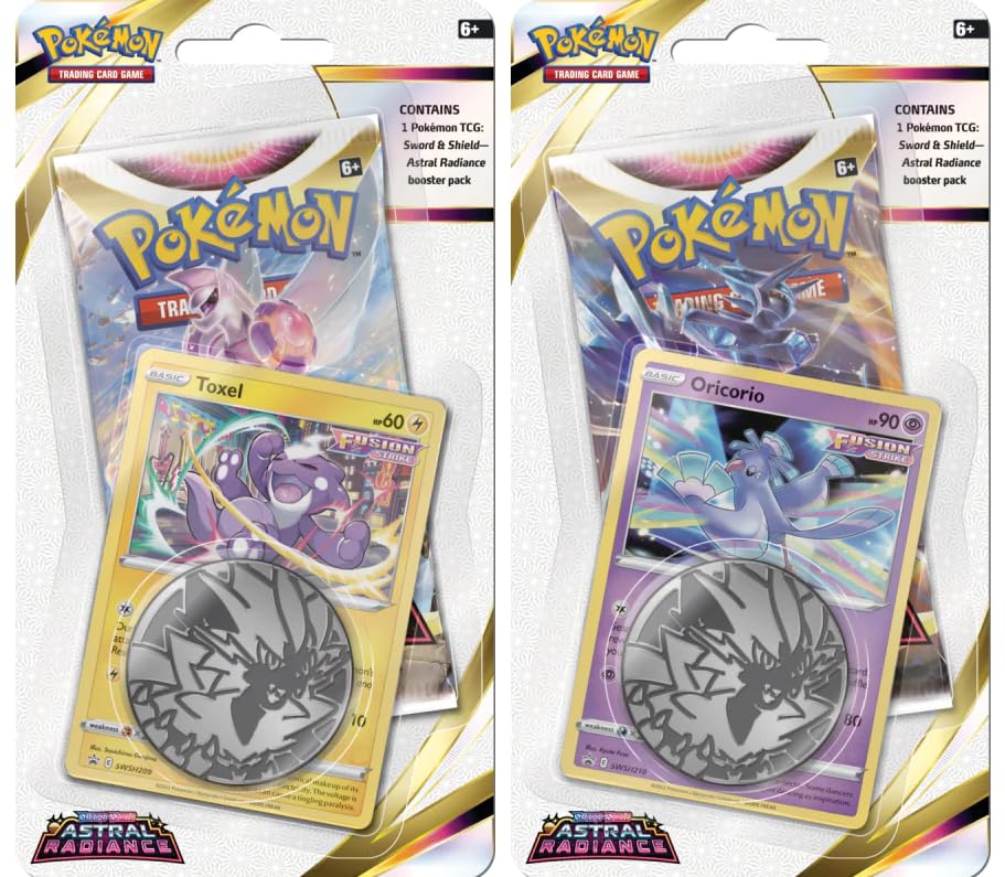 Pokemon TCG: Astral Radiance - Checklane Blister Packs (Oricorio and Toxel, 2 Pack)