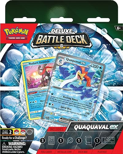Pokémon TCG: Quaquaval ex Deluxe Battle Deck (Ready-to-Play 60-Card Deck & Accessories)