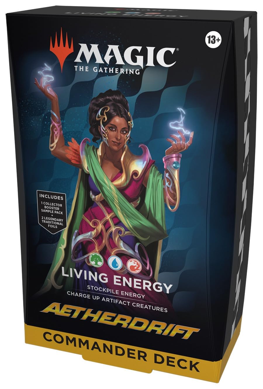 Magic The Gathering Aetherdrift Commander Deck Living Energy Green/Blue/RED (SD1)