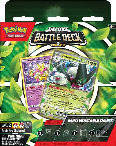 Pokémon TCG: Meowscarada ex Deluxe Battle Deck (Ready-to-Play 60-Card Deck & Accessories)