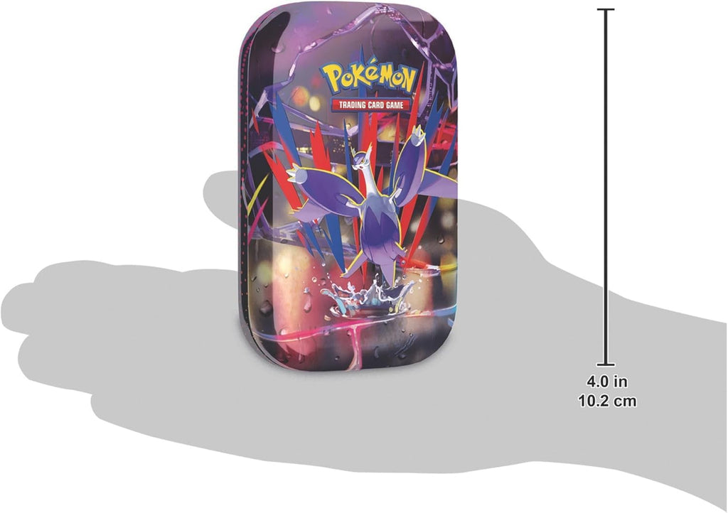 Pokemon Trading Card Game TCG Mega Evolutions Mini Tins - 2 Packs, 1 Destined Rivals, 1 Mega Evolution Plus Sticker and Art Card (Mega Lucario)