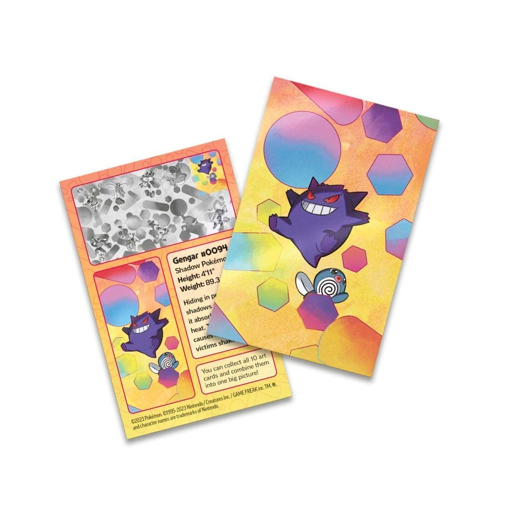 Pokémon TCG: Scarlet & Violet—151 Mini Tin – Gengar and Poliwag (2 Booster Packs, 1 Coin & 1 Art Card)