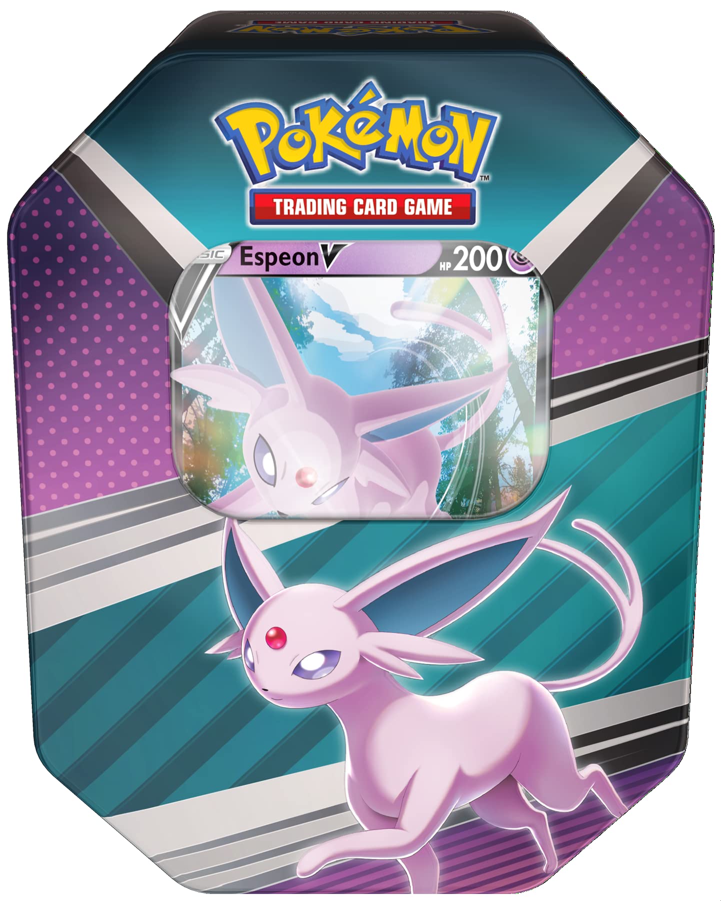 PoKéMoN TCG: V Heroes Tin - Espeon V, Umbreon V or Sylveon V (One at Random) | Card Game | Ages 6+ | 2 Players | 15 Minutes Playing Time, Multicolor (POK85015D6)