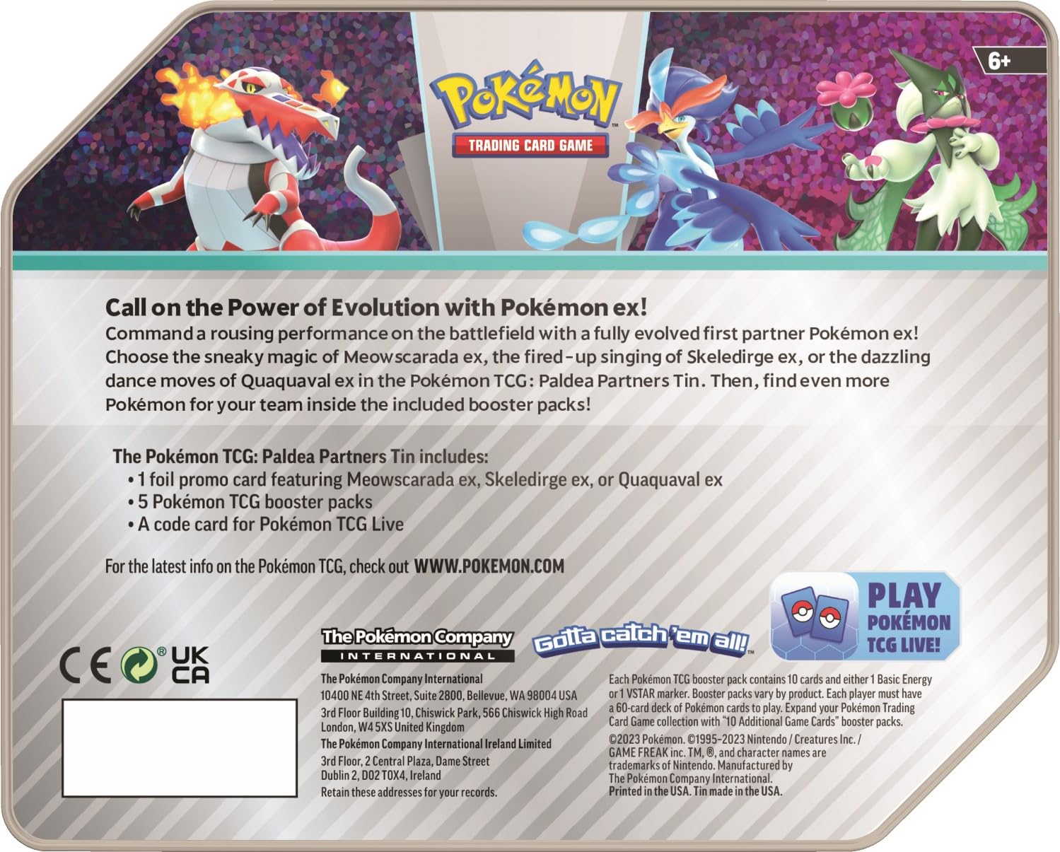 Pokémon TCG: Paldea Partners Tin
