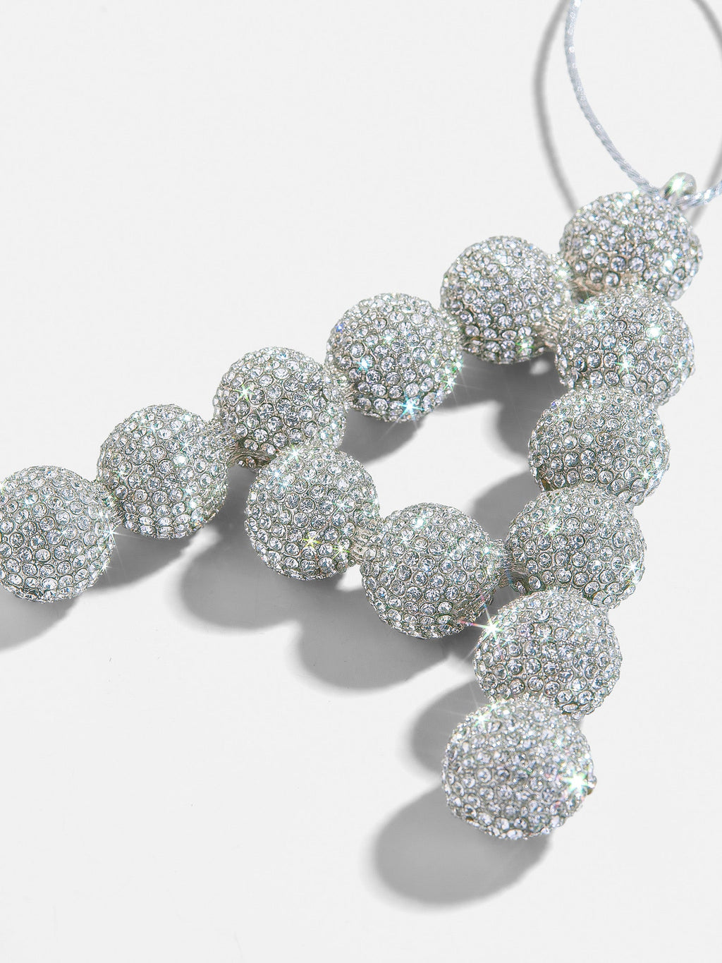 Merry Monogram Ornament - Silver/Pavé
