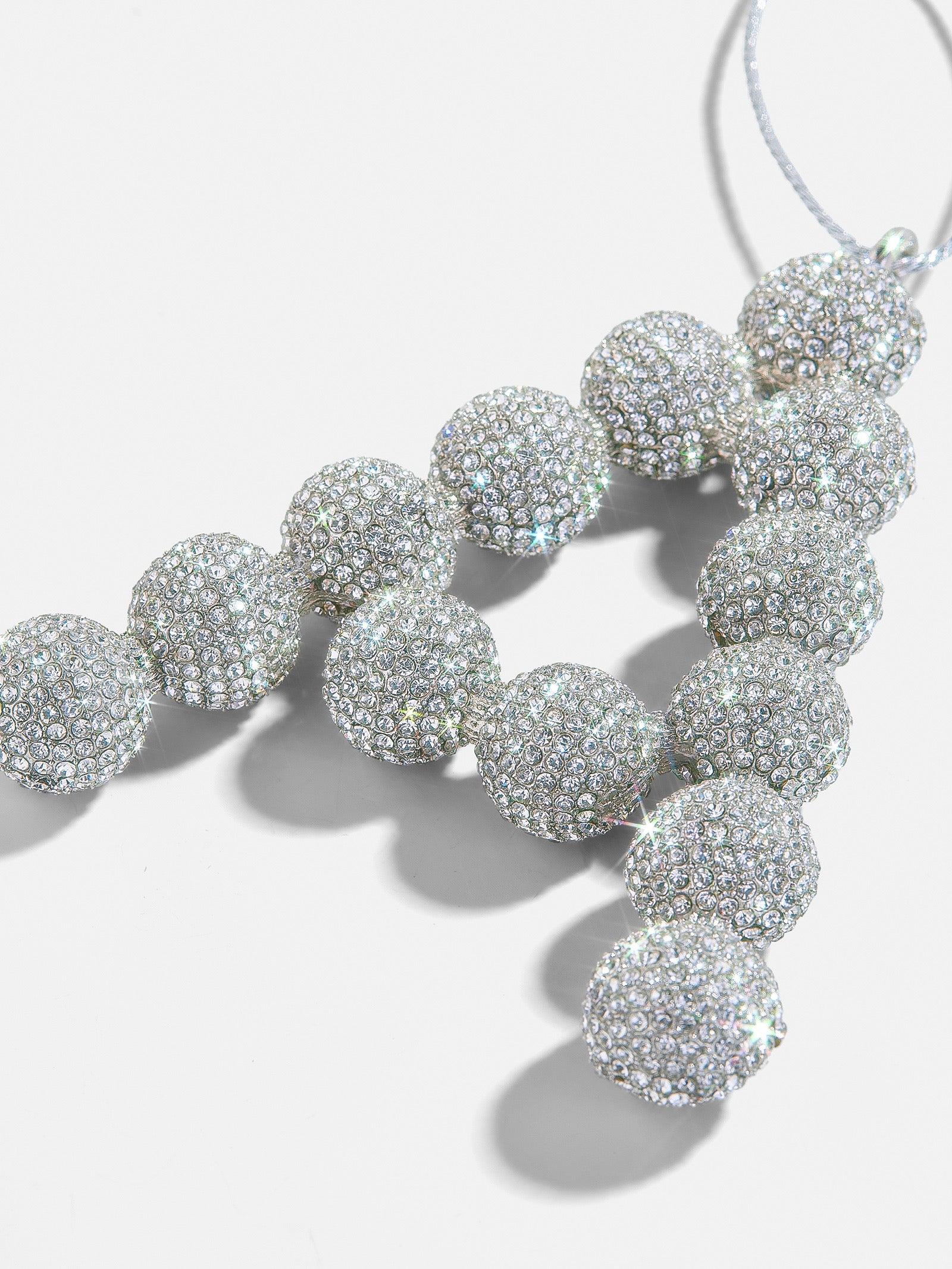 Merry Monogram Ornament - Silver/Pavé