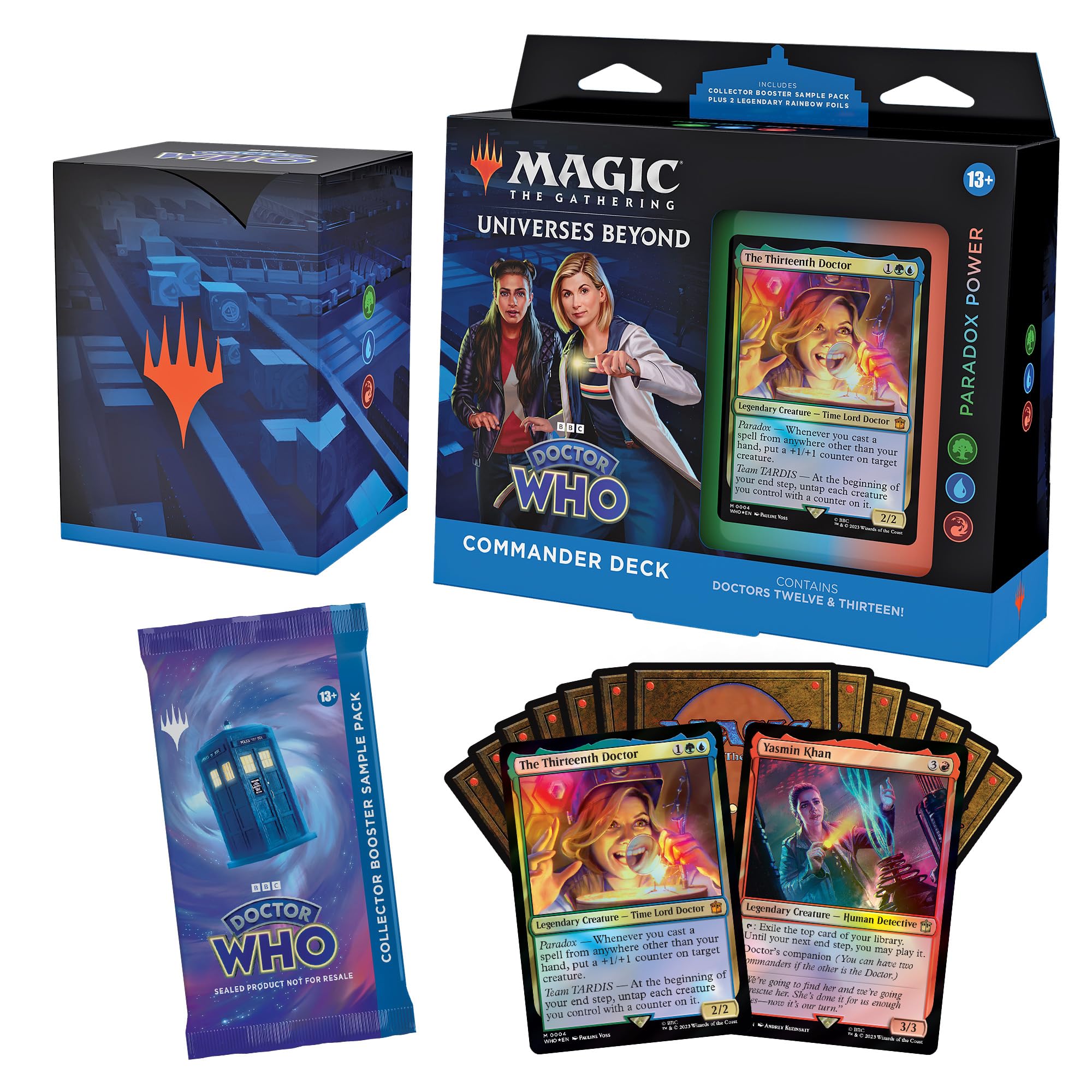 Magic: The Gathering Doctor Who Commander Deck Bundle – Includes All 4 Decks (1 Masters of Evil, 1 Blast from The Past, 1 Timey-Wimey, and 1 Paradox Power Deck Set)