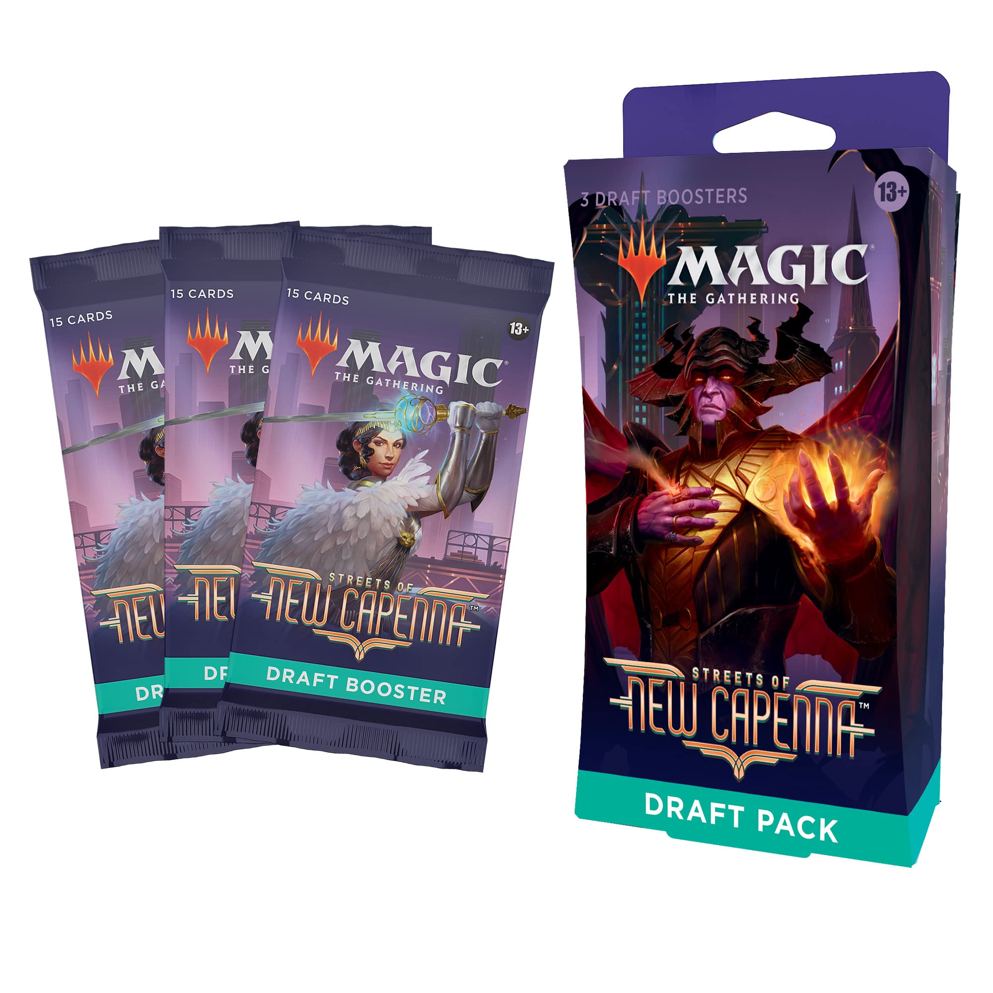 Magic: The Gathering Streets of New Capenna 3-Booster Draft Pack | 45 Magic Cards
