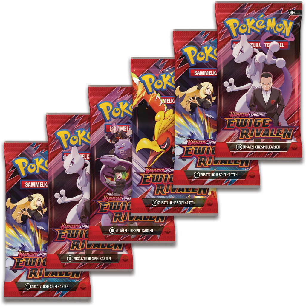 Pokémon - Trading Card Game: Crimson & Purple Booster Bundle - Eternal Rivals (6 Booster Packs)